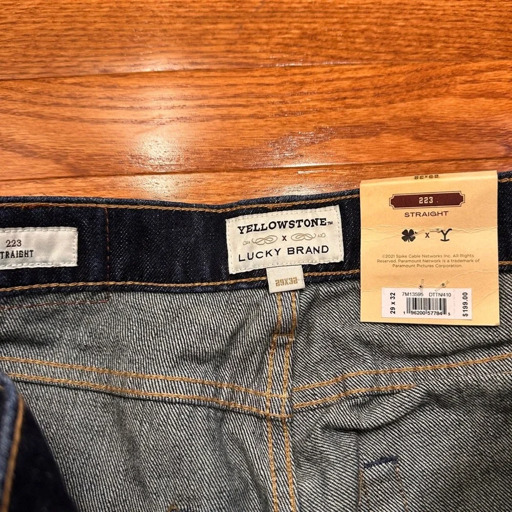 New Lucky‎ Brand x Yellowstone 223 Straight Leg Jeans Mens 29x32 Dark Wash Fade